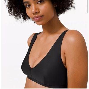 Lululemon Waterside V Swim Top *C/D Cup - black